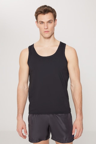 AC&Co / Altınyıldız Classics Erkek Sıyah Standart Fit Normal Kesim %100 Pamuk 2'li Atlet Paketi