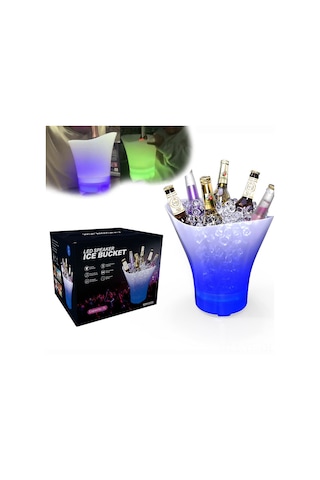 Yifomall 7l Led Işıklı Bluetooth Buzluk Hoparı - 5w Subwoofer, 7 Renkli Aydınlatma, Kamp Ve Partiler İçin Taşınabilir Ses Cihazı Beyaz