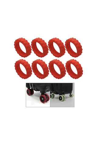 Homyl 8 Parça Seyahat Bavulları Tekerlek Kapağı Daha Sessiz D