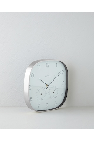 Nador Alüminyum Duvar Saati 29 Cm Silver