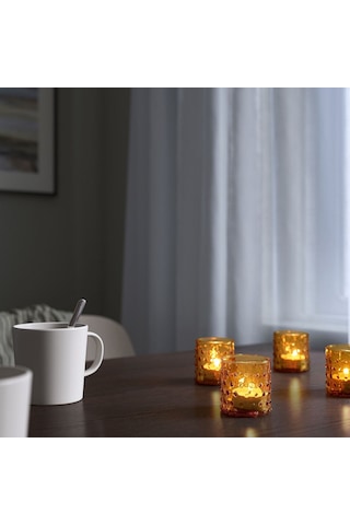 Tealight Mumluk, Koyu Sarı, 6 Cm beyaz