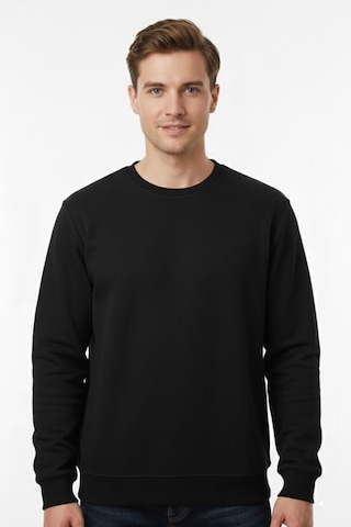 Dynamo Erkek Büyük Beden Sıfır Yaka Selanik Sweatshirt Bgl-st04927 Siyah