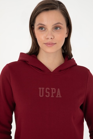 U.S. Polo Assn. Kadın Bordo Basic Kapüşonlu Sweatshirt 50289536-VR014