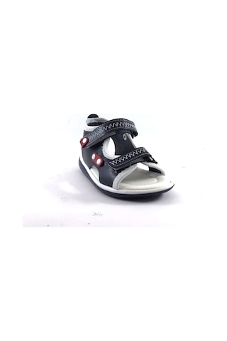 Şirin Bebe Lacivert Beyaz Erkek Çocuk Bebe Sandalet Ayakkabı