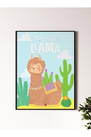 No Problama Lama Tasarımlı 24*33 cm 350 gr. Kuşe Kağıt Poster