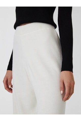 Loose Fit Kadın Pantolon Ekru