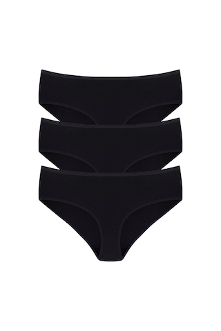 Kadın Bambu Külot Siyah 3'lü Paket Extra Yumuşak Ve Esnek, Nefes Alan Kumaş Siyah