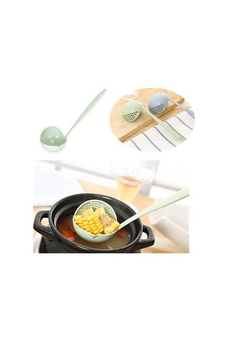 Fosenze Eşsiz Yeşil Çorba Kaşığı - Geri Kullanılabilir, Çevre Dost Malzeme, Asa Desenli Ve Filtre Özelliği İle Dayanıklı Pembe