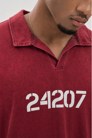 Respire Erkek 24207 Baskılı Yıkamalı Oversize T-shirt Bordo