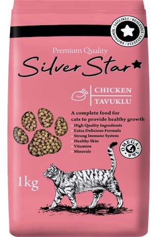 Silver Star Tavuklu Yetişkin Kedi Maması 1 KG