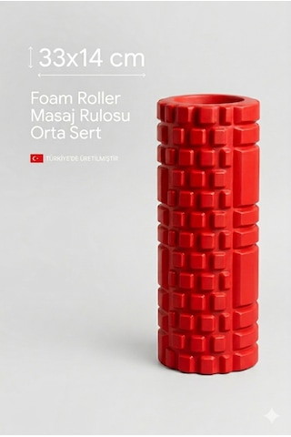 Sunyoga Foam Roller Masaj Rulosu Orta Sert Spor Sonrası Kas Gevşetici Yoga Pilates Fitness Masaj Köpüğü