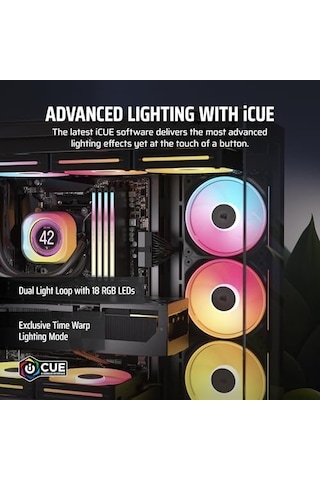 İcue Link Lx120-r Rgb 120mm Pwm Ters Fanlar - Üçlü Fan Kiti - Düşük Gürültülü  Manyetik Kubbe Rulman  Çift Işık Döngüsü  Quikturn Vidaları  Rpm Modu - Siyah