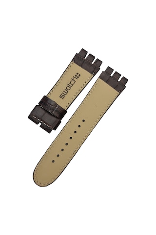 Swatch Yos Modeli 24mm Krokodil Kahverenk Deri Saat Kordonu
