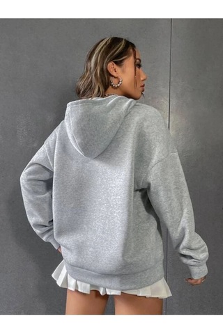 Altamira Unisex Los Angeles 91 Baskılı Oversize Kapşonlu Sweatshirt 001