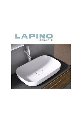 Lapino Premium 60 CM Tezgah Üstü Lavabo Beyaz