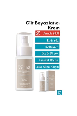 La Mia Verita Aydınlatıcı ve Leke Karşıtı Kolajen Niacinamide ve Kojik Asit İçerikli Cilt Beyazlatıcı Krem 50 ML