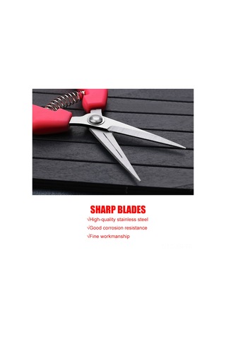 Xiyyadms Paslanmaz Çelik Meyve Toplama Makası - Uzun Bıçaklı, Kırmızı, Bahçe Ve Çay Hasat İçin Pratik Ve Güvenli