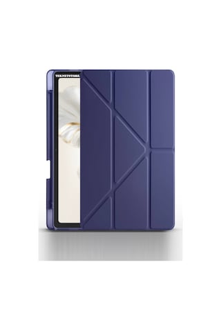 Honor Pad 9 12.1 İnch Tablet Uyumlu Kılıf Katlanır Kalemlikli Standlı Uyku Modlu Akıllı Kapak Kapaklı Kılıf