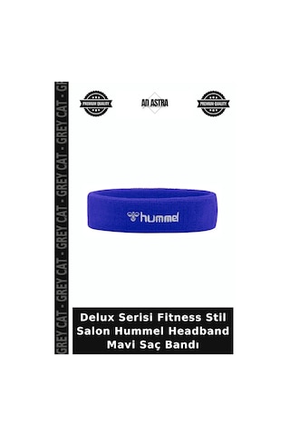 Delux Serisi Fitness Stil Salon Hummel Headband Mavi Saç Bandı Çok Renkli