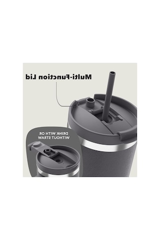 Yetişkinler İçin Yalıtımlı Su Şişesi, 1.2l, Antrasit Açık Ahşap