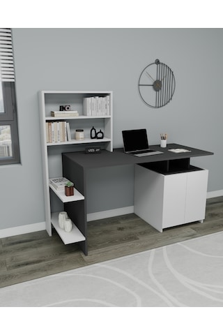 Arnetti Çalışma Masası Melis Bilgisayar Masası Antrasit - Beyaz