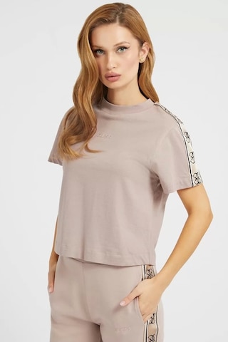 Guess Kadın Pembe Yanı Logolu Tşört Pembe