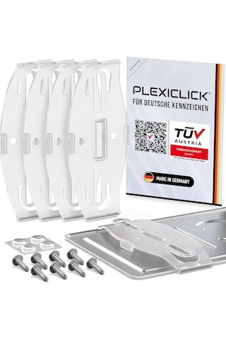 Plexiclick Görünmez Oto Plaka Tutucu Yeni Nesil, Reklamsız, Hayalet Plakalık