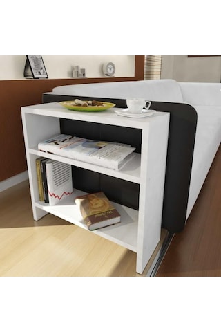 Dekorister Silvanus Koltuk Yan Sehpası Beyaz