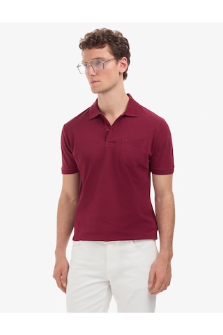 Pierre Cardin Erkek Bordo Tişört Basic 50325290-vr014