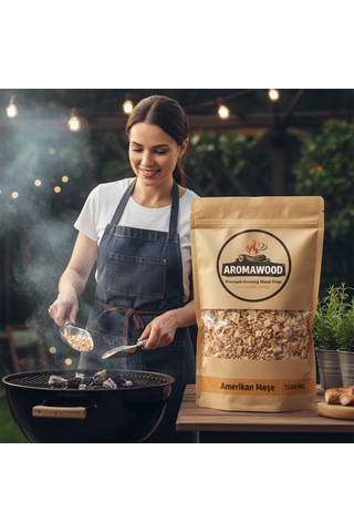 Amerikan Meşe Ağacı Talaşı Grill Mangal & Bbq Barbekü İçin Aroma Tütsüleme