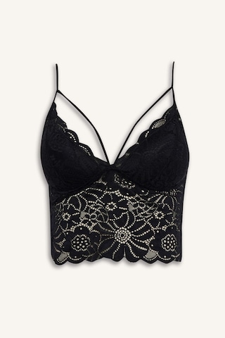 Defacto Dantelli Dantel Kaplı Pedli Balensiz Bralet G7763ax26spbk81 Siyah-bk81
