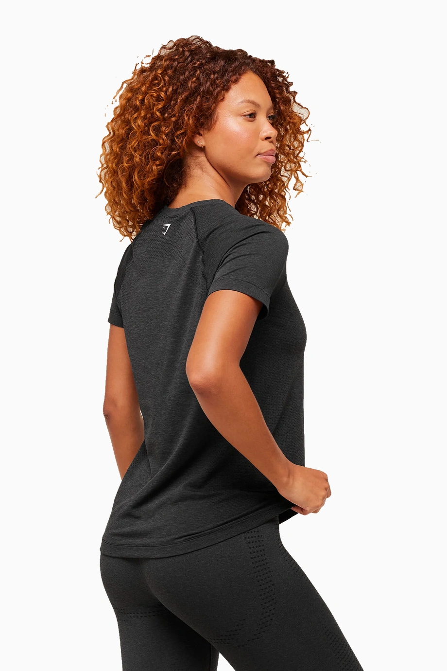 Gymshark Vital Seamless 2.0 Hafif Kadın Siyah Spor Tişörtü