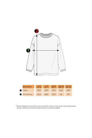 Toontoy Kız Çocuk Peluş Detaylı Baskılı Sweatshirt Gri