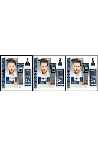 Power Men Krem Boya 3ü1 Arada Saç Sakal Bıyık 01 Siyah 3 Adet