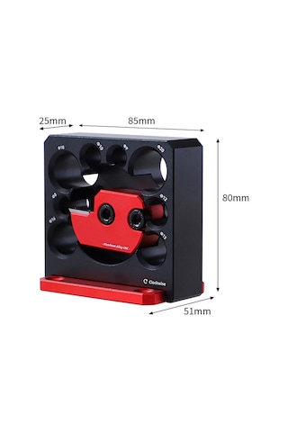 Sones Ruıtool 8 Adet / Set Ayarlanabilir 8 Delikli Matkap Yuvarlama Ağaç İşleme Kendin Yap Aletleri, Renk: Kırmızı Ve Siyah