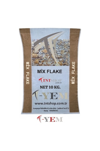 T-yem Mix Flake 10 Kg - Mısır Ve Arpa Ezme Flake Yem