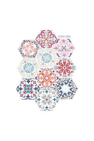 Shineyee 10 Adet Pvc Hexagon Dekoratif Zemin Sticker - Kendine Yapışkan, Su Geçirmez, Kaymaz, Ev Dekoru İçin Mutfak/banyo Duvar Ve Zemin Kaplama Diğer