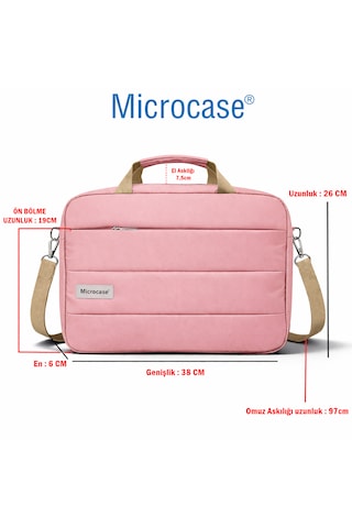 Microcase Samsung Tab S10 Ultra 14.6 İnch İle Uyumlu Tablet Notebook Apple Uyumlu MacBook Evrak Çantası 14 İnch Pembe Al5496