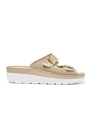 Sandalet Kadın 5619 Green Life Stretch Women's Footwear Gold/beige Gold/beige Altın - Bej