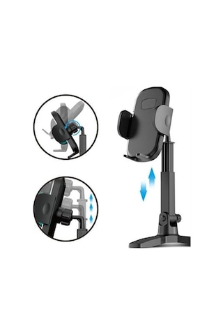 Masaüstü Telefon Standı 360 Derece Dönebilen Başlıklı Ayaklı Telefon Tripodu