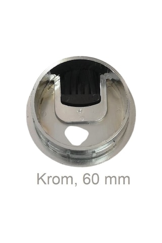 Adilon Masa Üstü Kablo Kanalı Deliği Kapağı, Krom, Masa Kapağı 6 Cm