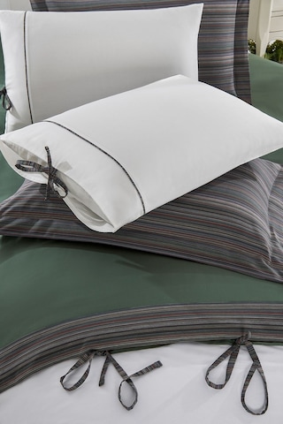 Elba %100 Pamuk Saten Çift Kişilik Nevresim Takımı Yeşil Yeşil