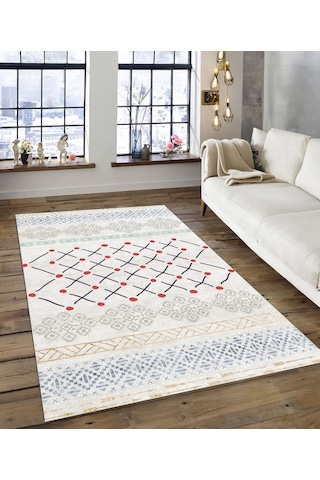 Dijidekor Işıltı Koleksiyonu Model121 Süngerli Dijital Baskılı Saçaksız Mutfak Halısı Yolluk