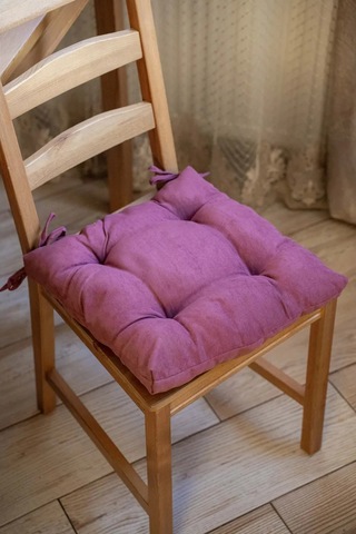 Slavıca Sandalyeye Takılan Bağcıklı Kare Yastık 40x40cm 363124952 Şarap Rengi