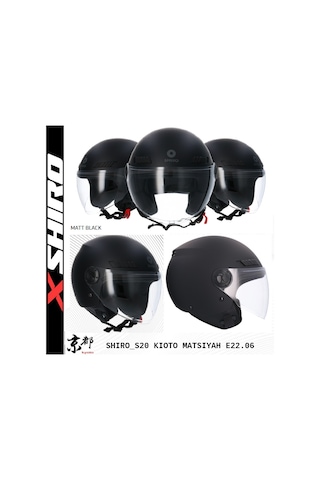 Shiro Jet&Ofc Ibiza M.C Sv Motosiklet Kaskı Siyah