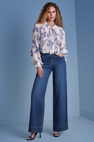 Uzun Kollu Çok Renkli Şifon Gömlek Çok Renkli