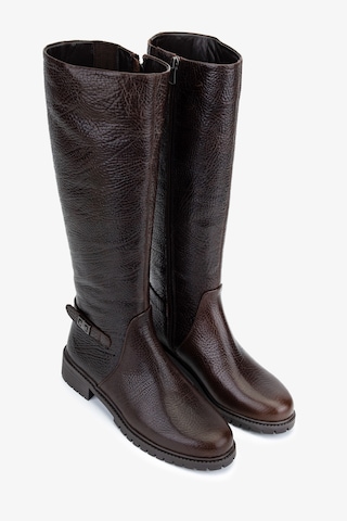 Valmenti Kadın Hakiki Deri Düz Çizme 33 22035 Bn Czm Sk25-26 Kahve Royal Kahverengi