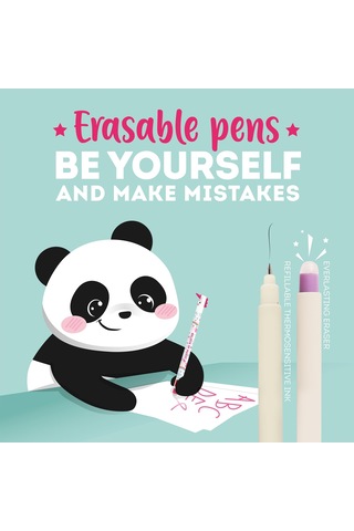 Legami Sılınebılır Sıyah Renk Jel Kalem Panda Fügürlü 0.7 Mm 165-Koyu Yeşil