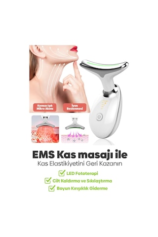 Pro 3 Programlı Yüz Ve Boyun Kırışıklık Karşıtı Ve Giderici Ems Güzellik Cihazı