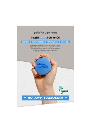 About Tone Ekstra İnce Dokuda Topaklanmayan Sabitleme Pudrası ABOUT TONE Air Fit Powder Pack